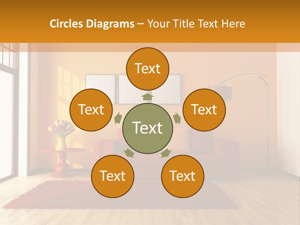Horizontal Comfort Wall PowerPoint Template
