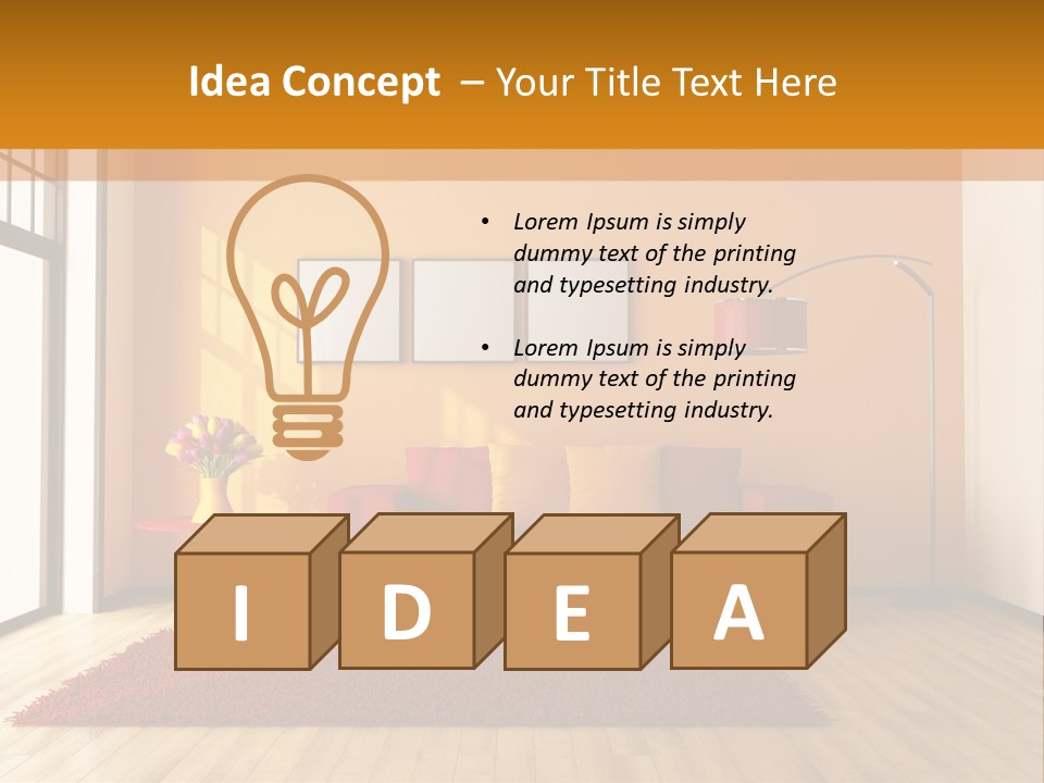 Horizontal Comfort Wall PowerPoint Template