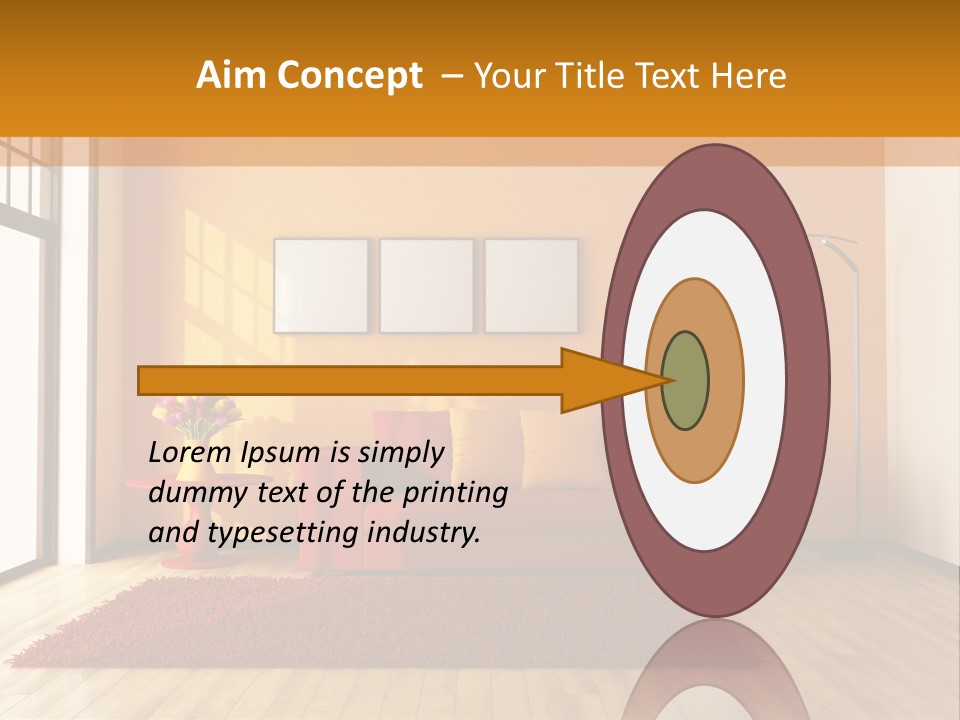 Horizontal Comfort Wall PowerPoint Template