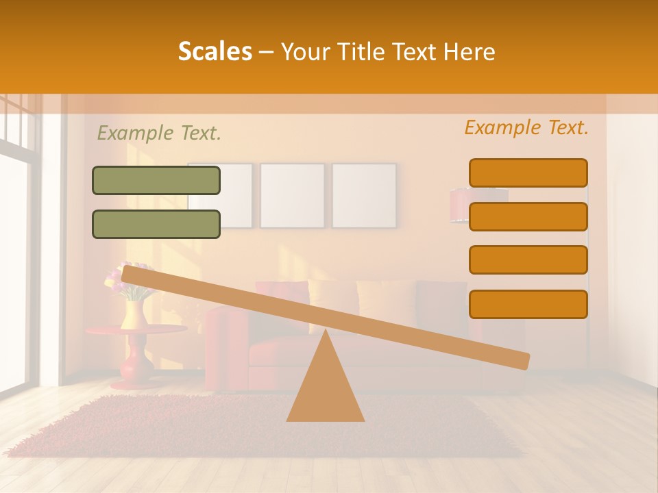 Horizontal Comfort Wall PowerPoint Template