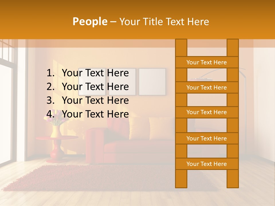Horizontal Comfort Wall PowerPoint Template