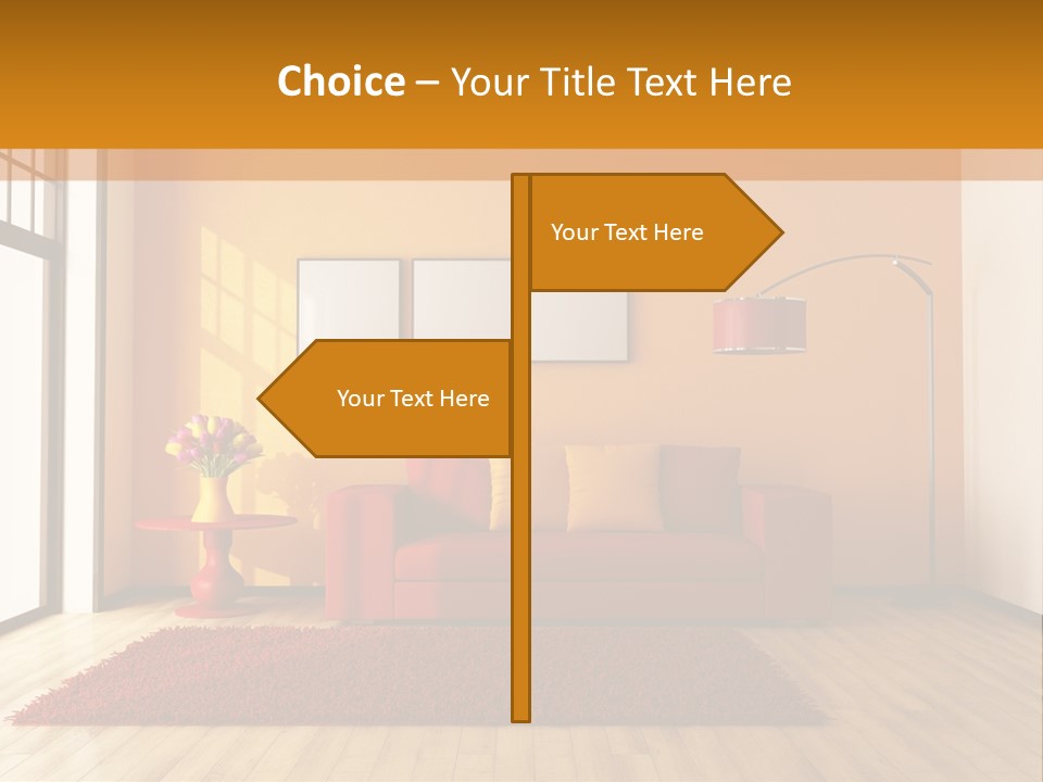Horizontal Comfort Wall PowerPoint Template