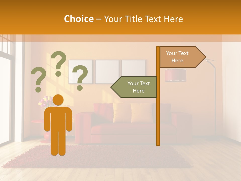 Horizontal Comfort Wall PowerPoint Template
