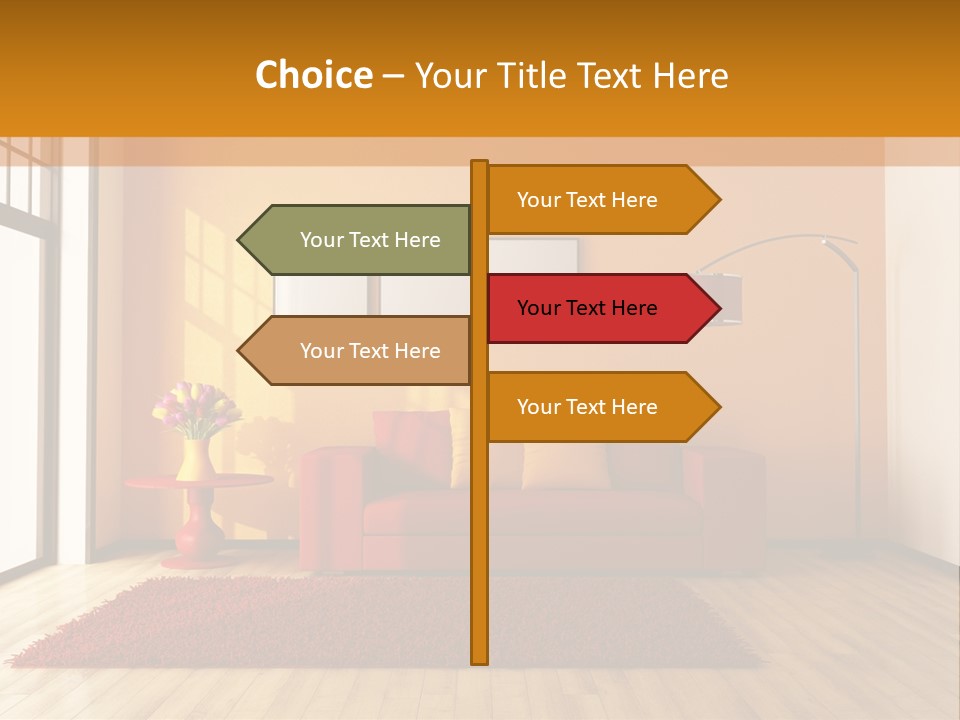 Horizontal Comfort Wall PowerPoint Template