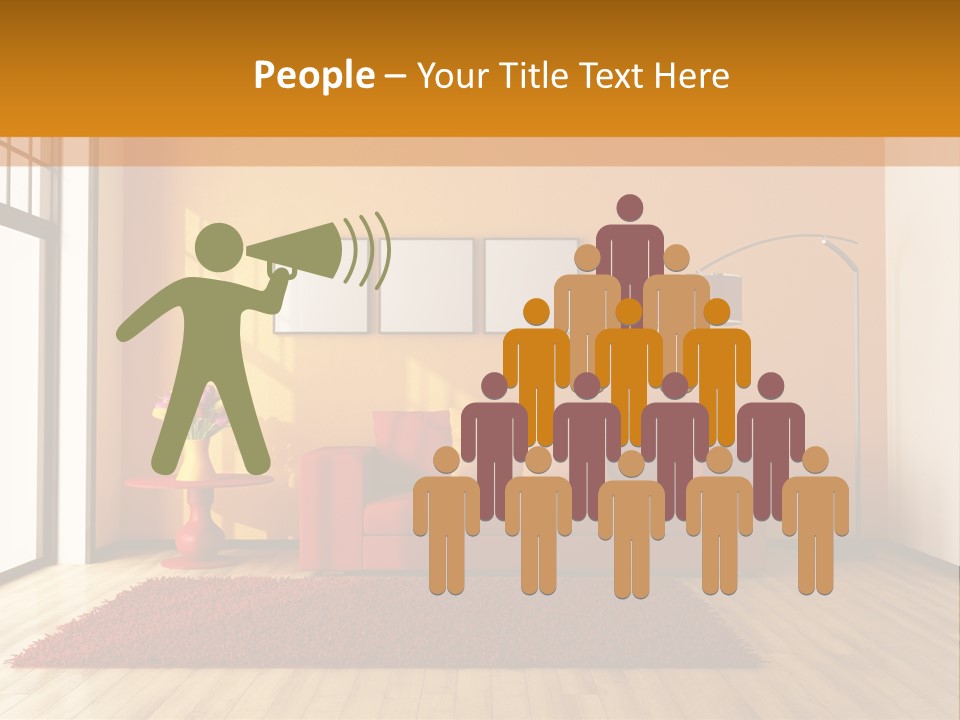 Horizontal Comfort Wall PowerPoint Template