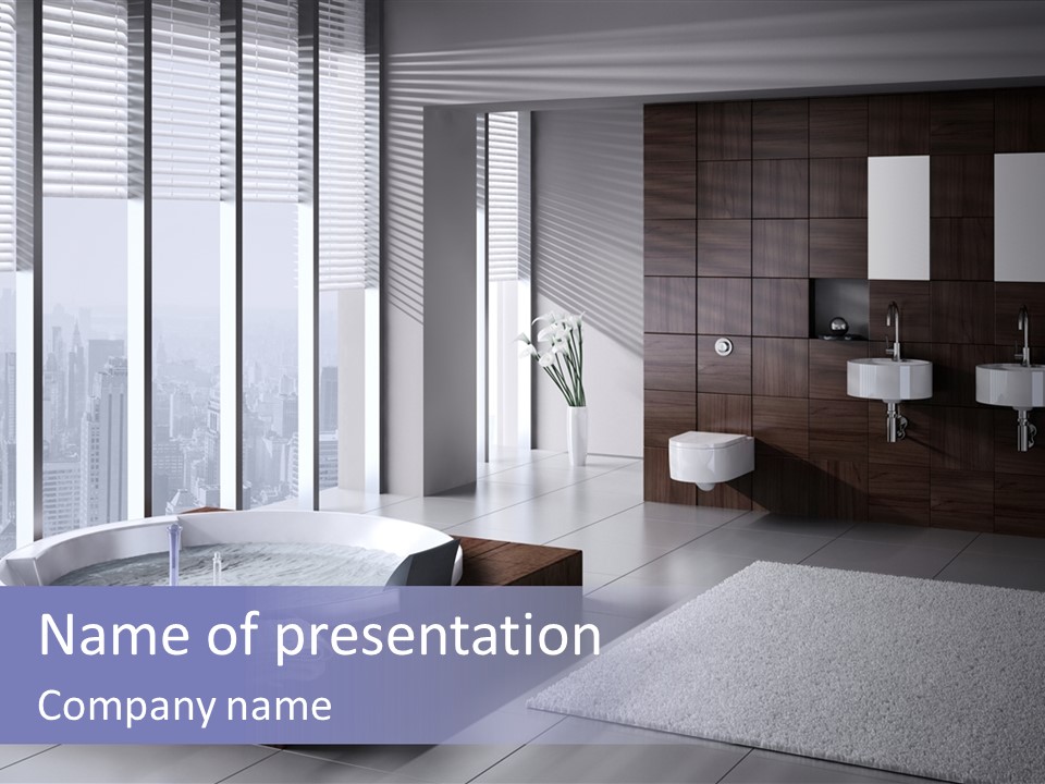 Lounge Tub Room PowerPoint Template