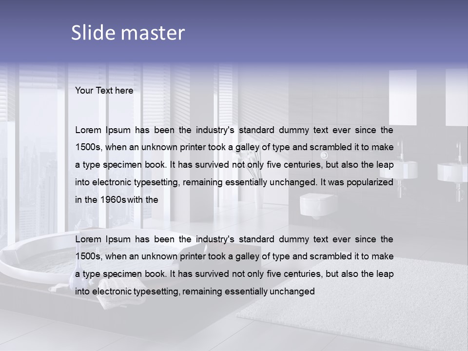 Lounge Tub Room PowerPoint Template