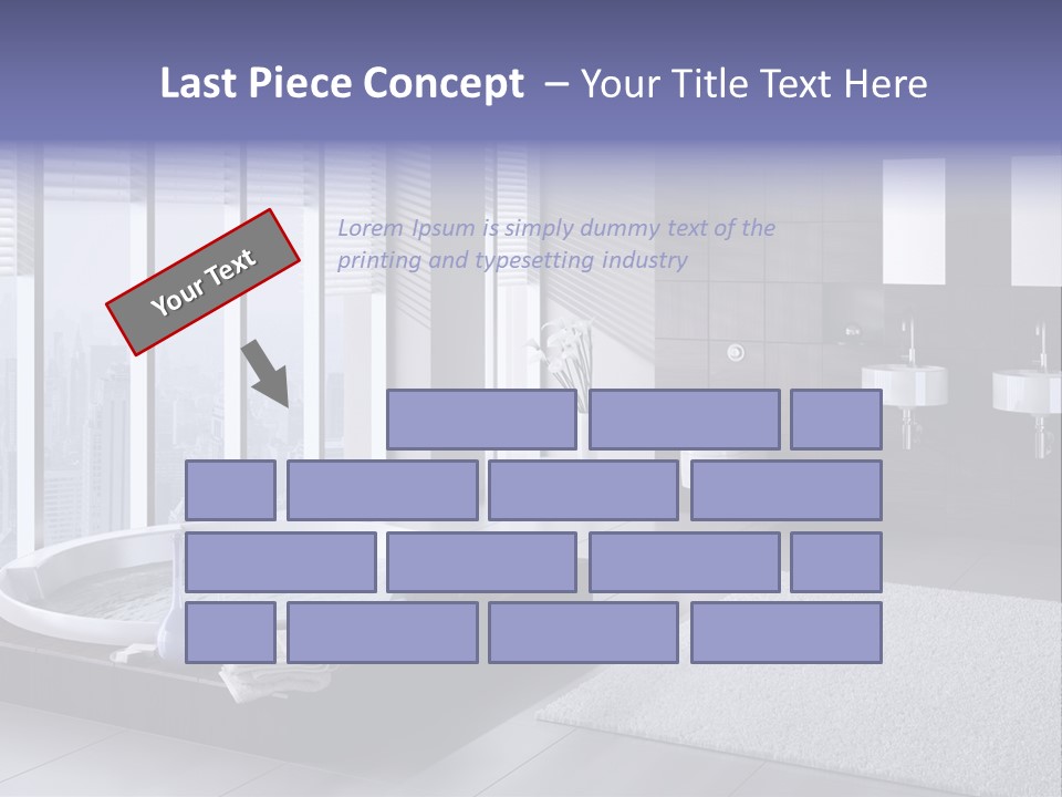 Lounge Tub Room PowerPoint Template