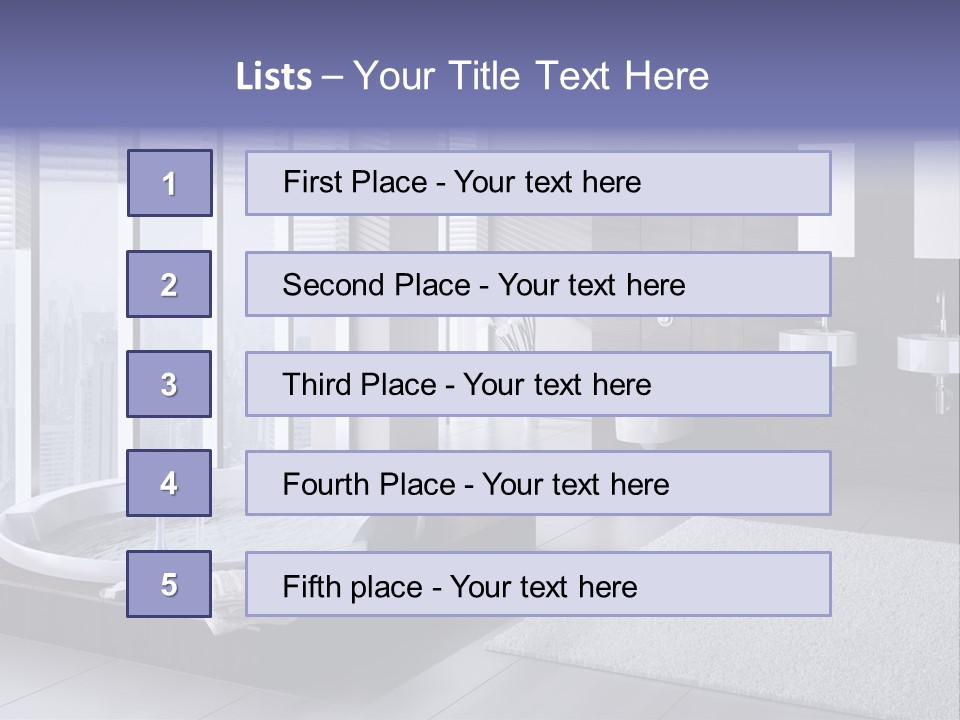 Lounge Tub Room PowerPoint Template