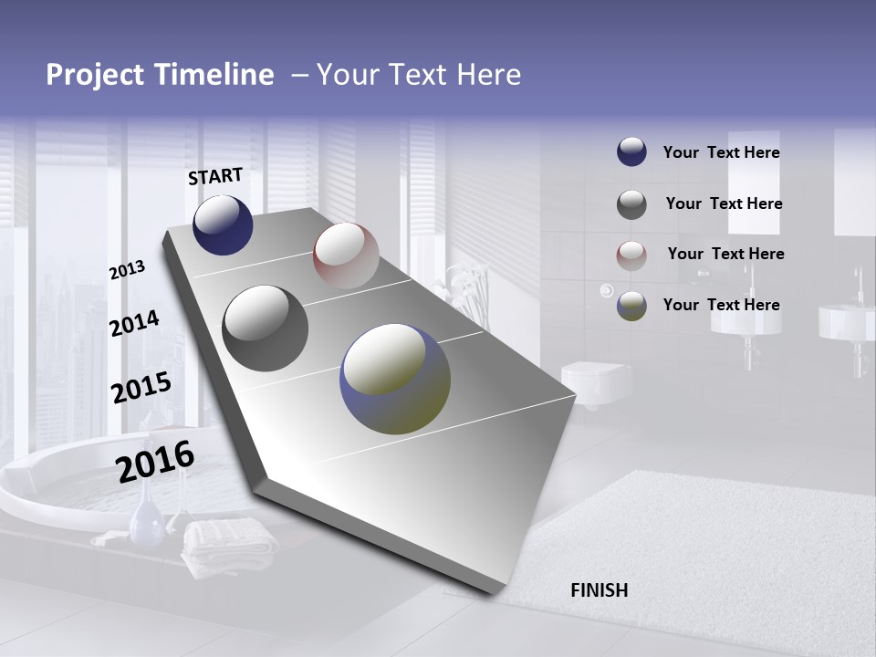 Lounge Tub Room PowerPoint Template
