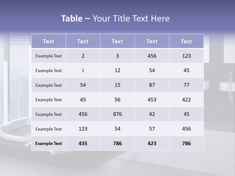 Lounge Tub Room PowerPoint Template