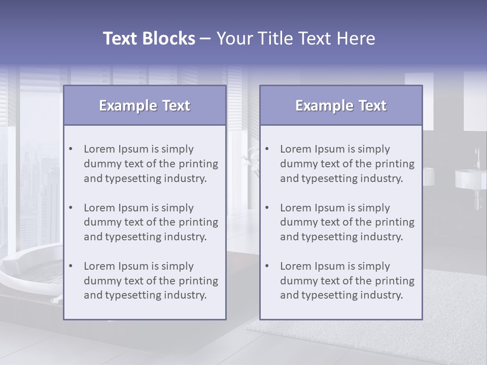 Lounge Tub Room PowerPoint Template