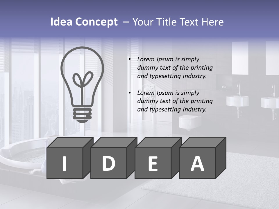 Lounge Tub Room PowerPoint Template