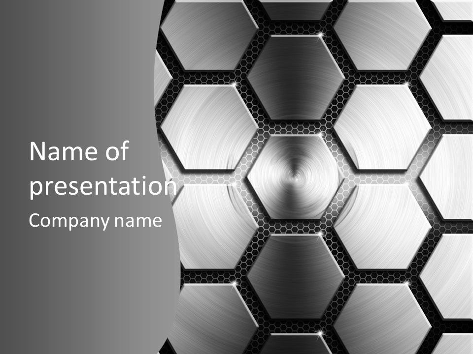 Grid Texture Techno PowerPoint Template