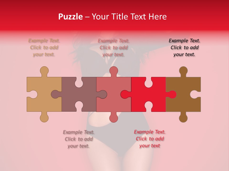 Pose Female Black PowerPoint Template