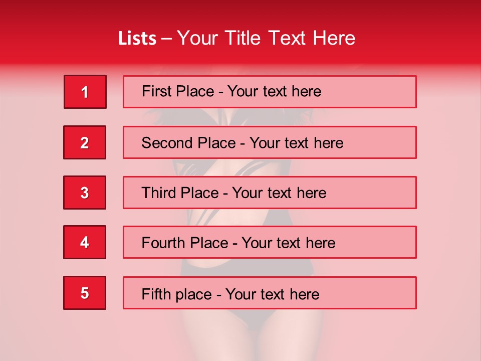 Pose Female Black PowerPoint Template