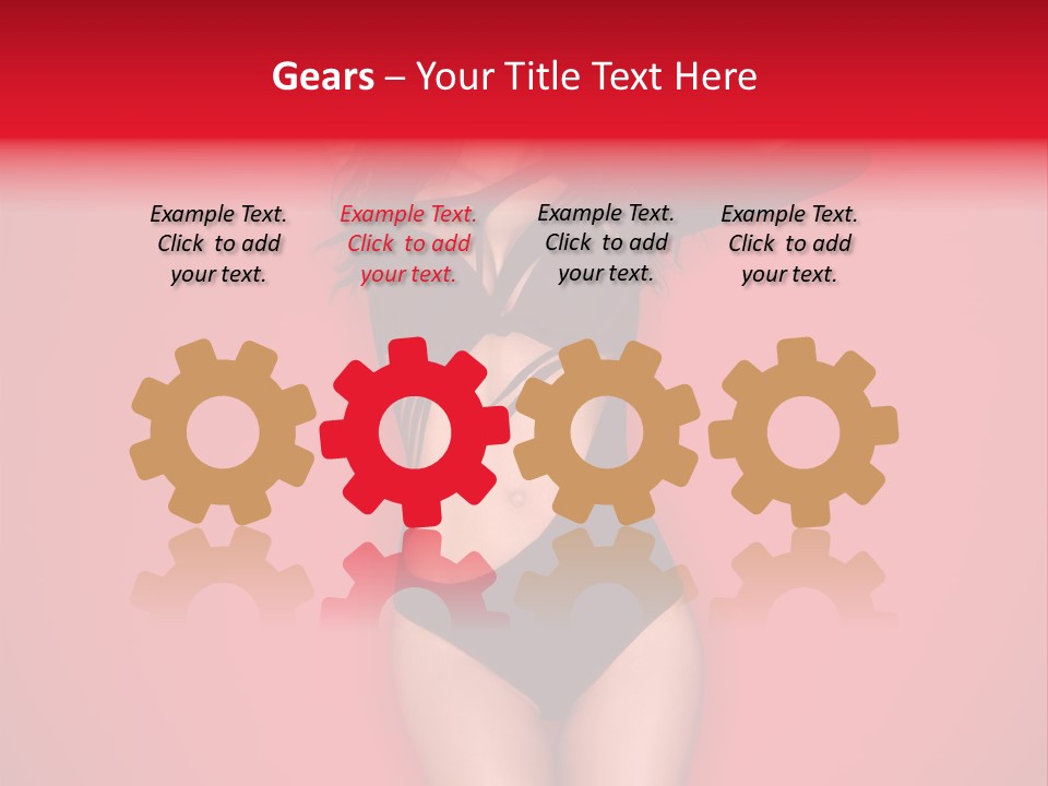 Pose Female Black PowerPoint Template