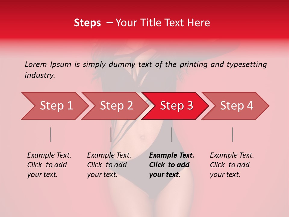 Pose Female Black PowerPoint Template