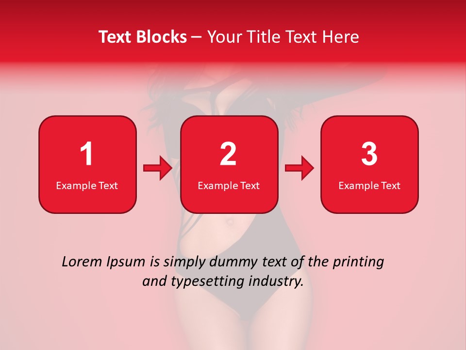 Pose Female Black PowerPoint Template