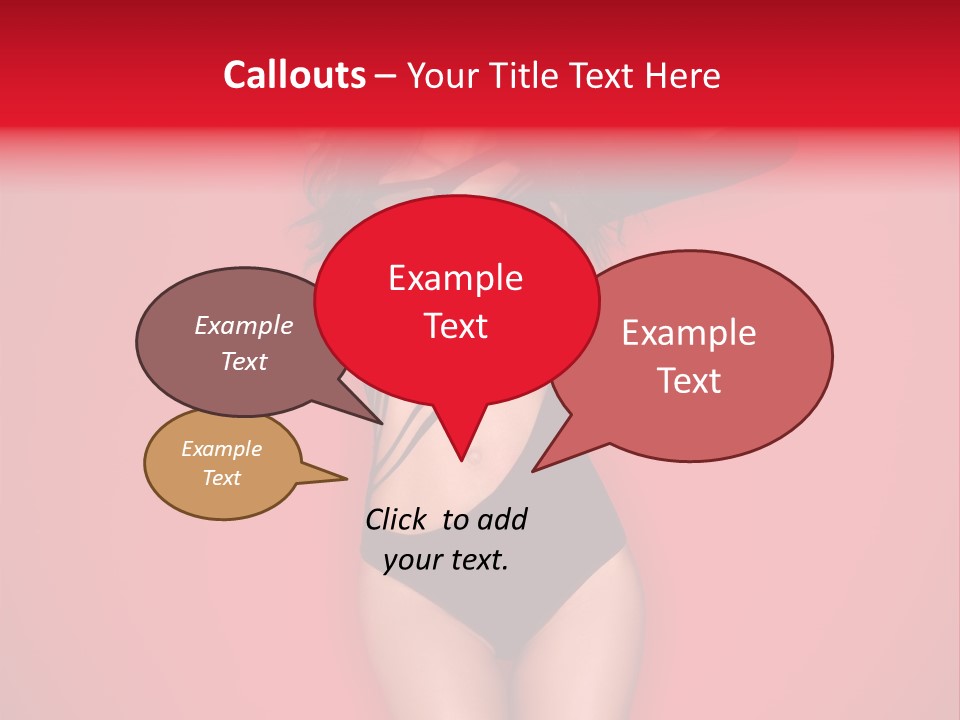 Pose Female Black PowerPoint Template