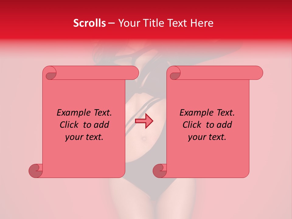 Pose Female Black PowerPoint Template