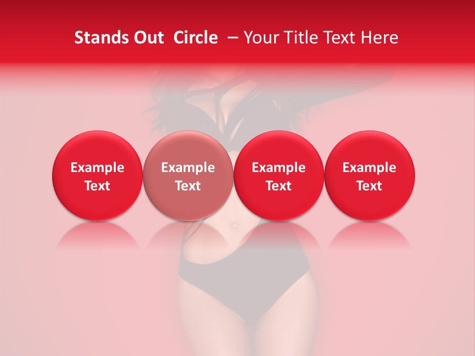 Pose Female Black PowerPoint Template