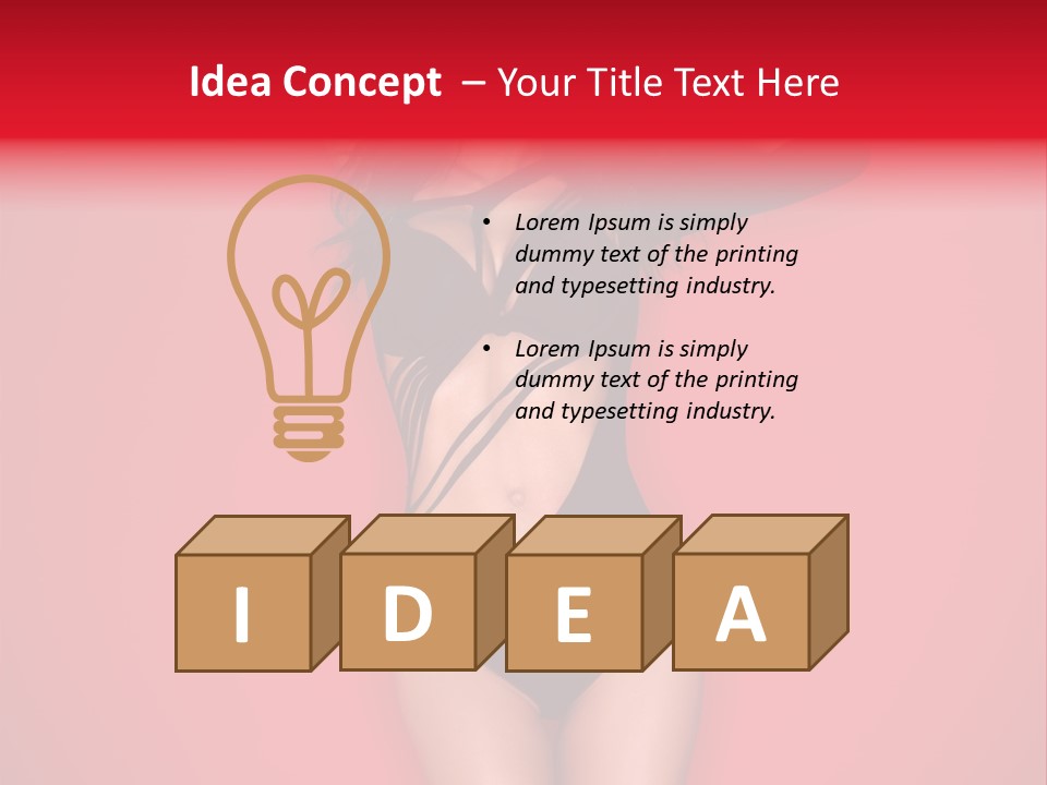 Pose Female Black PowerPoint Template