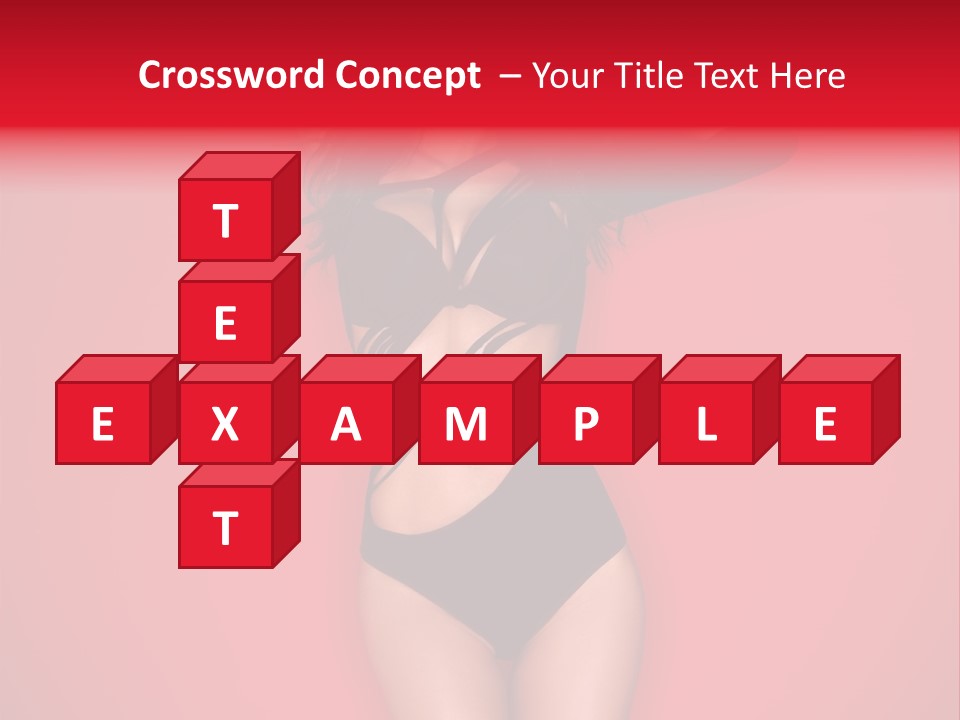 Pose Female Black PowerPoint Template