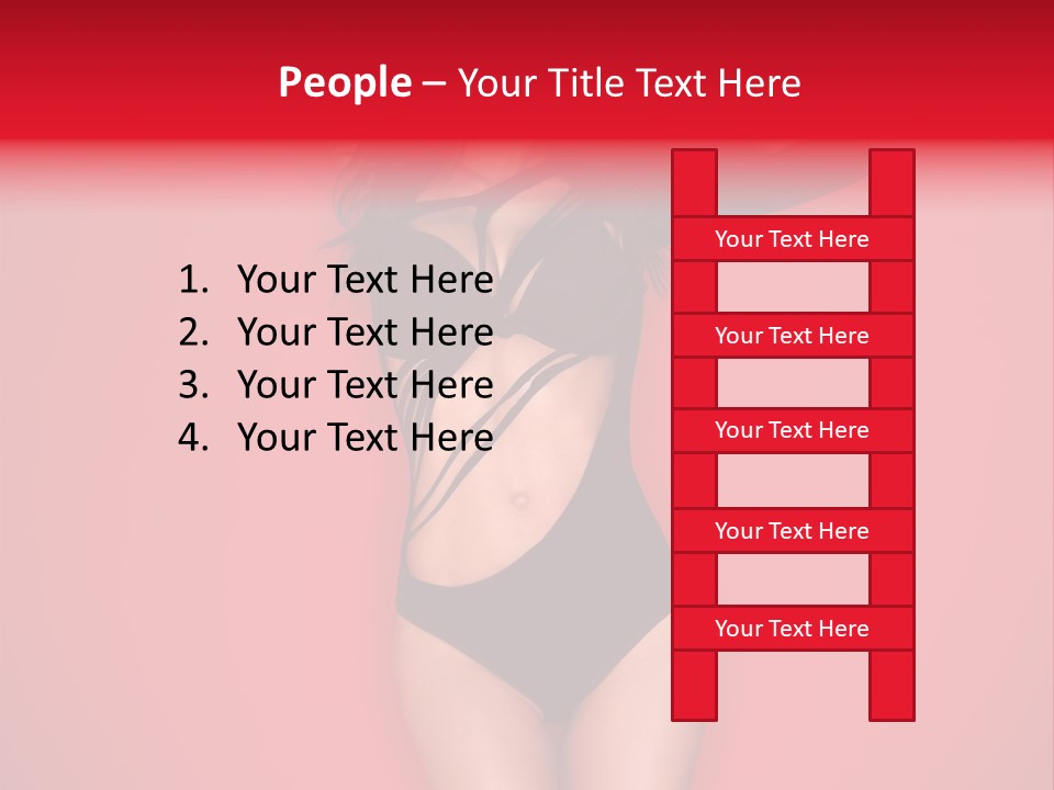 Pose Female Black PowerPoint Template