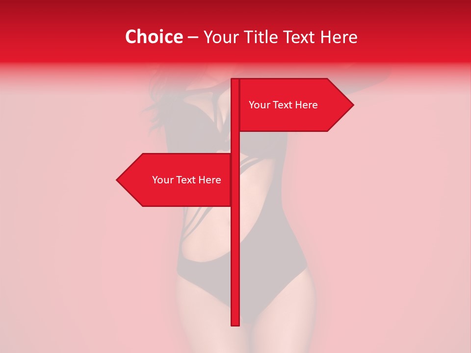 Pose Female Black PowerPoint Template