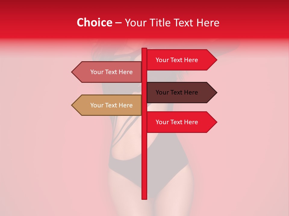 Pose Female Black PowerPoint Template