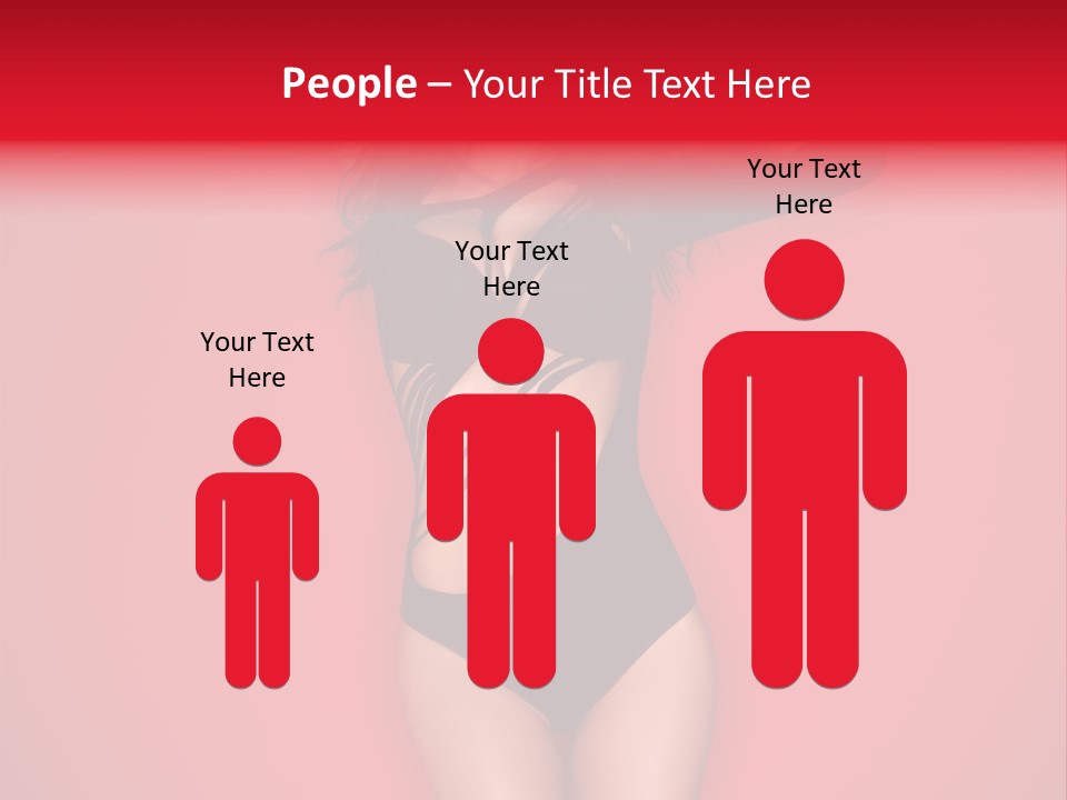 Pose Female Black PowerPoint Template