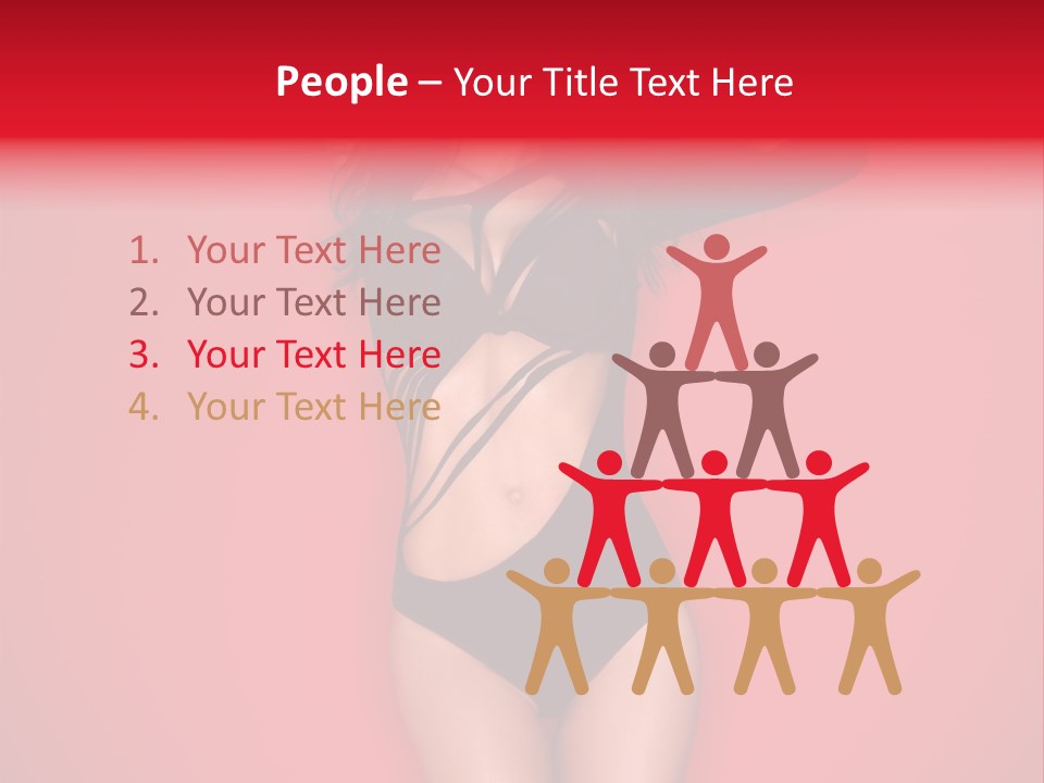 Pose Female Black PowerPoint Template