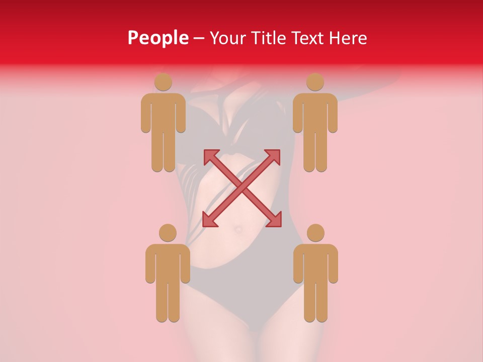 Pose Female Black PowerPoint Template