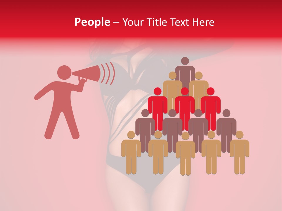 Pose Female Black PowerPoint Template