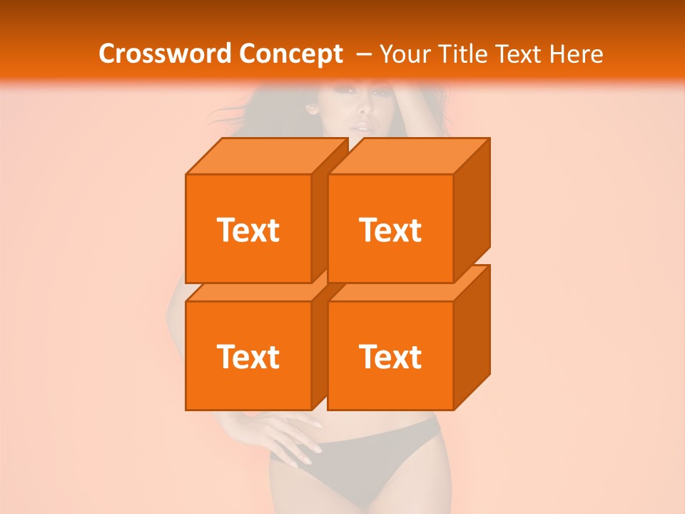 Woman Sensuality Hair PowerPoint Template