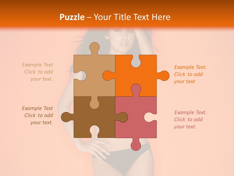 Woman Sensuality Hair PowerPoint Template