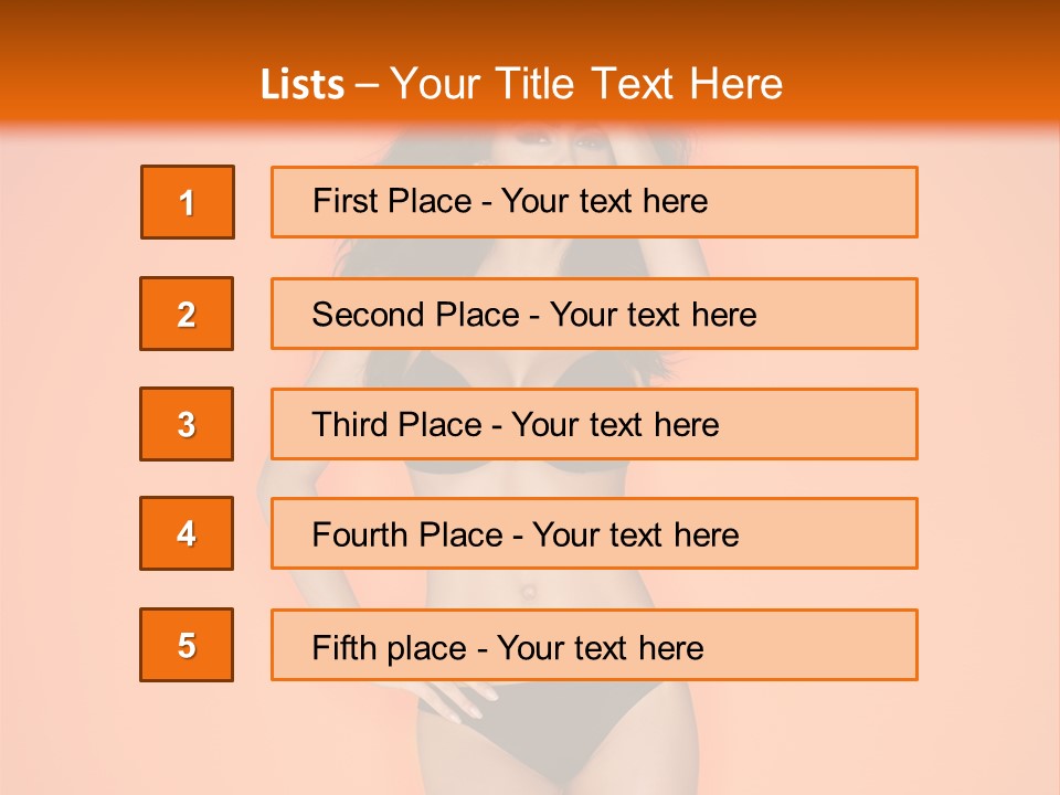 Woman Sensuality Hair PowerPoint Template