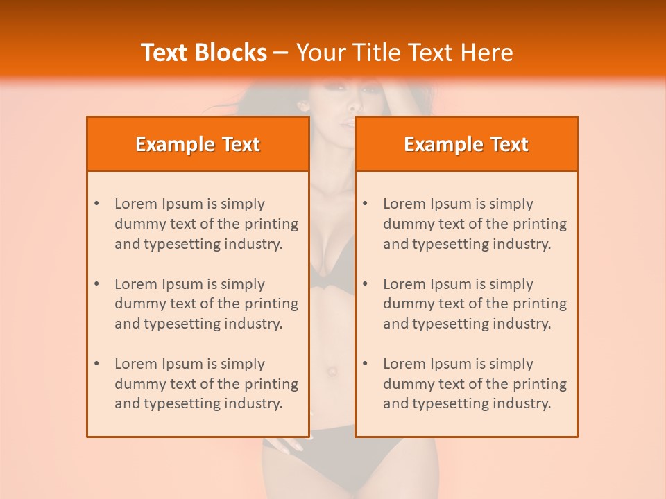 Woman Sensuality Hair PowerPoint Template