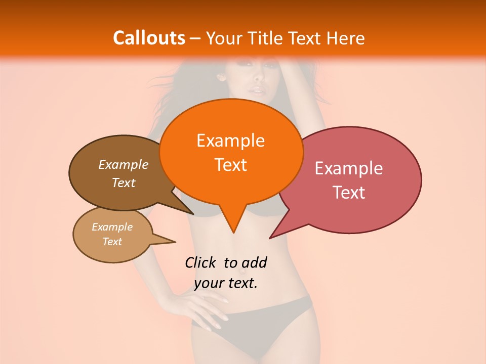 Woman Sensuality Hair PowerPoint Template