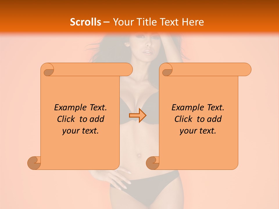 Woman Sensuality Hair PowerPoint Template