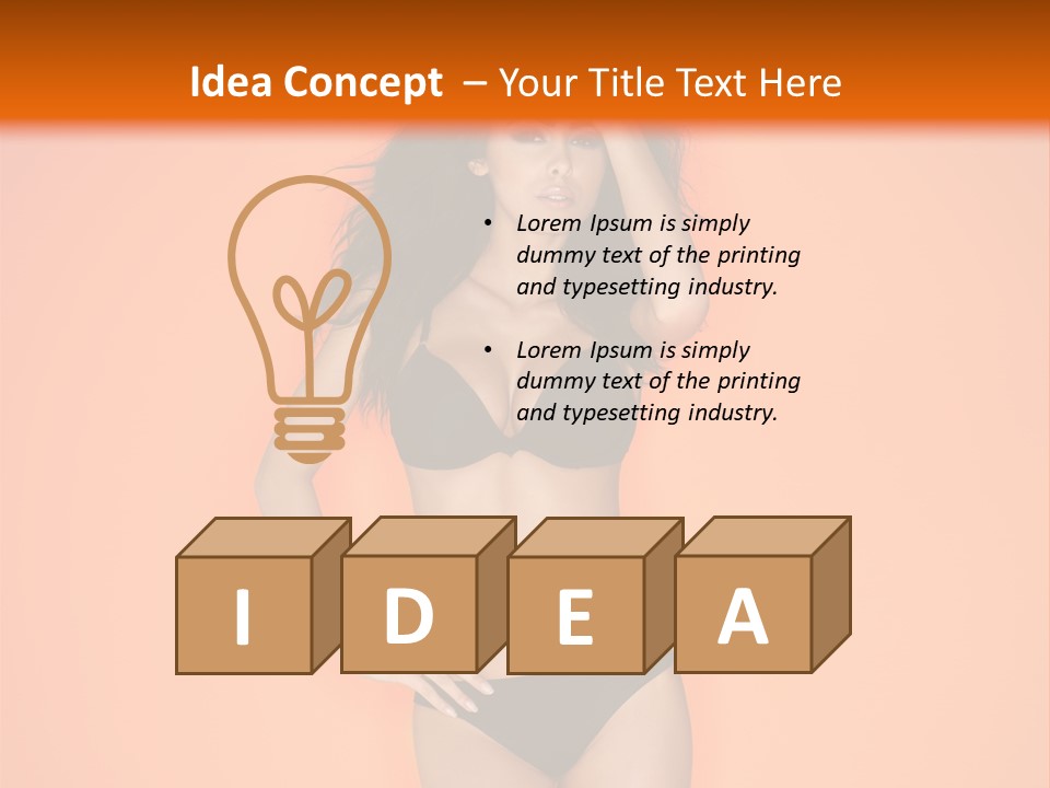 Woman Sensuality Hair PowerPoint Template