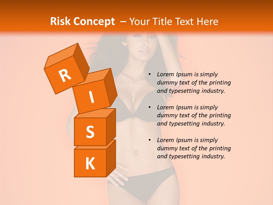 Woman Sensuality Hair PowerPoint Template