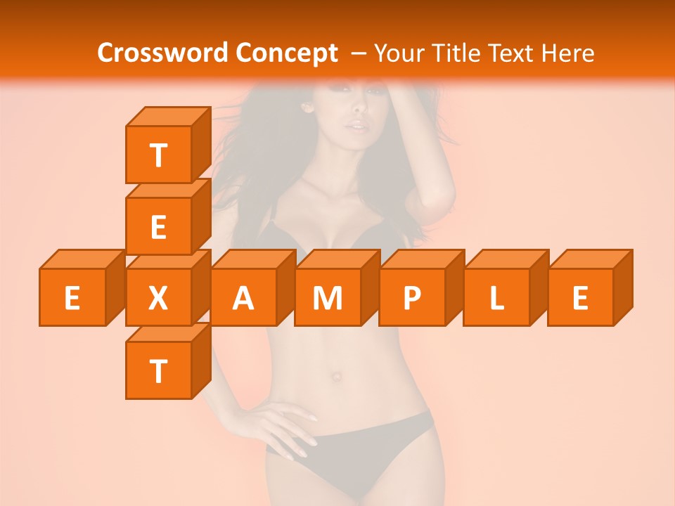 Woman Sensuality Hair PowerPoint Template