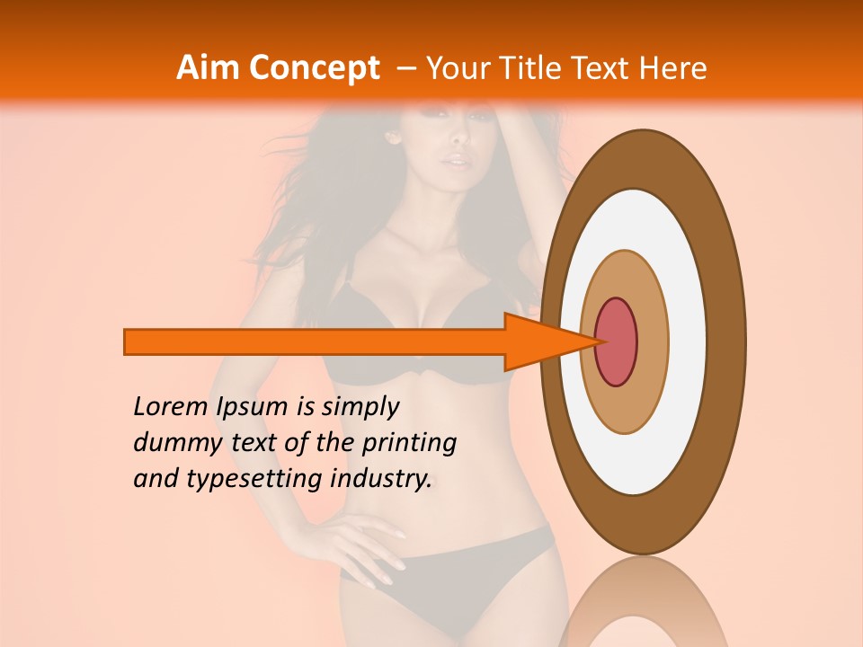 Woman Sensuality Hair PowerPoint Template