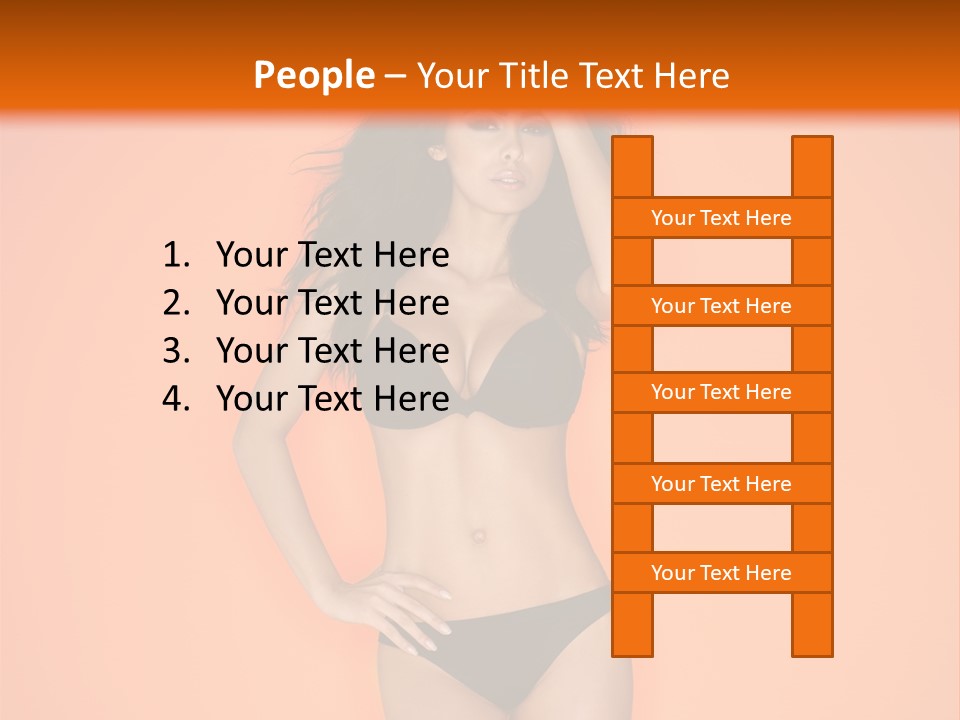 Woman Sensuality Hair PowerPoint Template