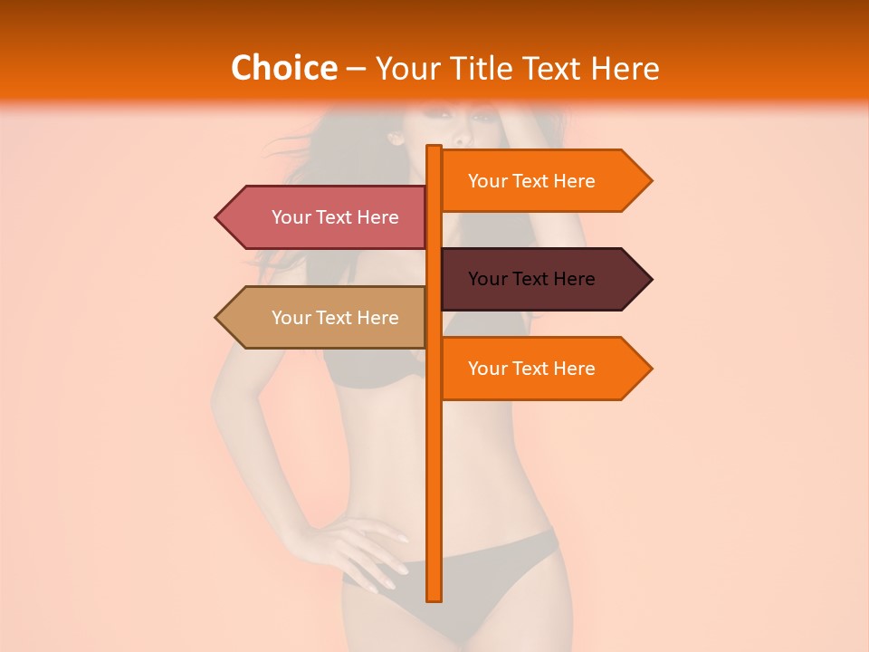 Woman Sensuality Hair PowerPoint Template