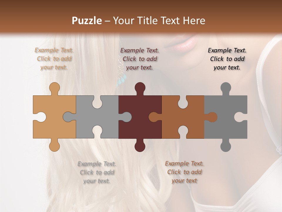 Woman Colouring Young PowerPoint Template