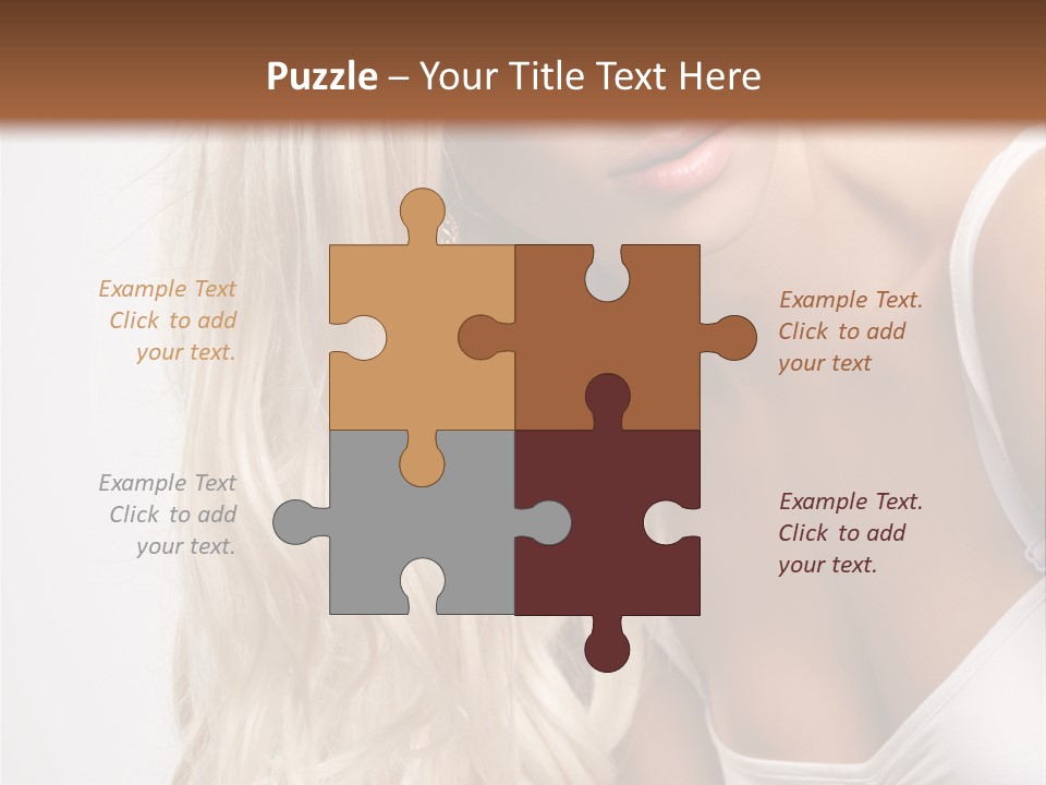 Woman Colouring Young PowerPoint Template