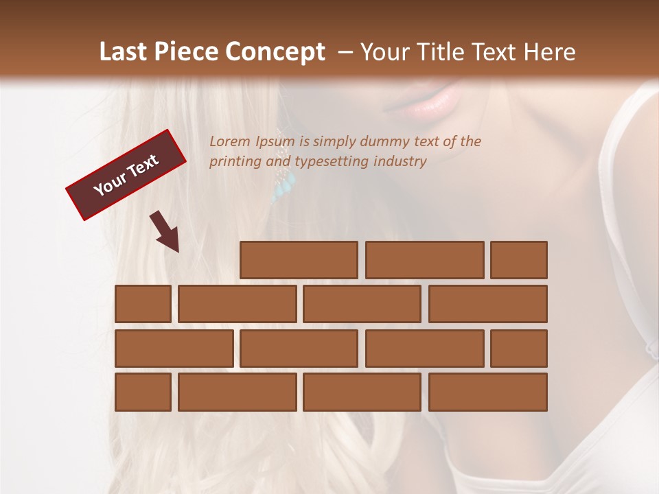 Woman Colouring Young PowerPoint Template